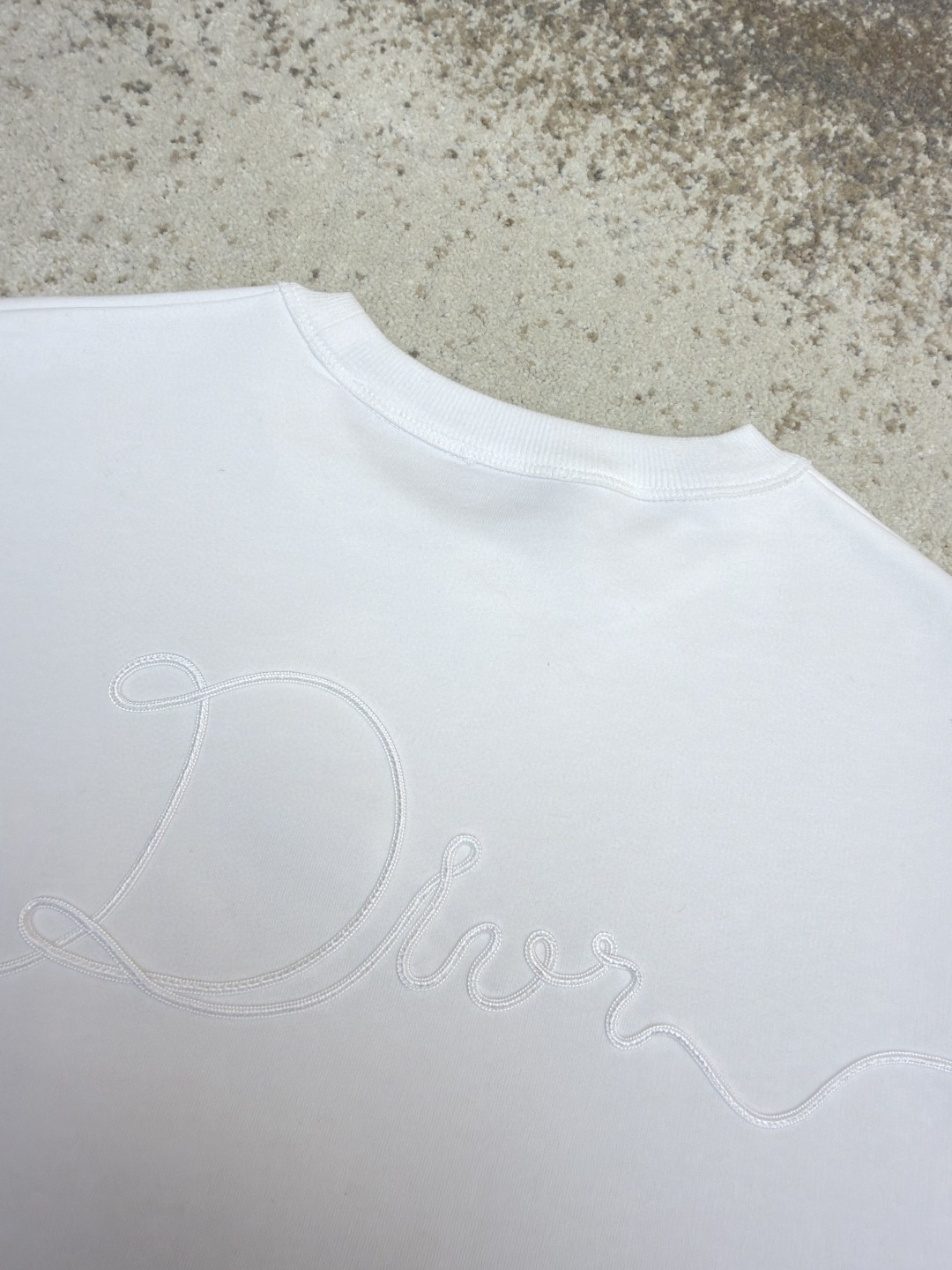 DIOR 迪奥 织缎徽章圆领卫衣 外套 长袖 白色 A7 613J694B0531-C080