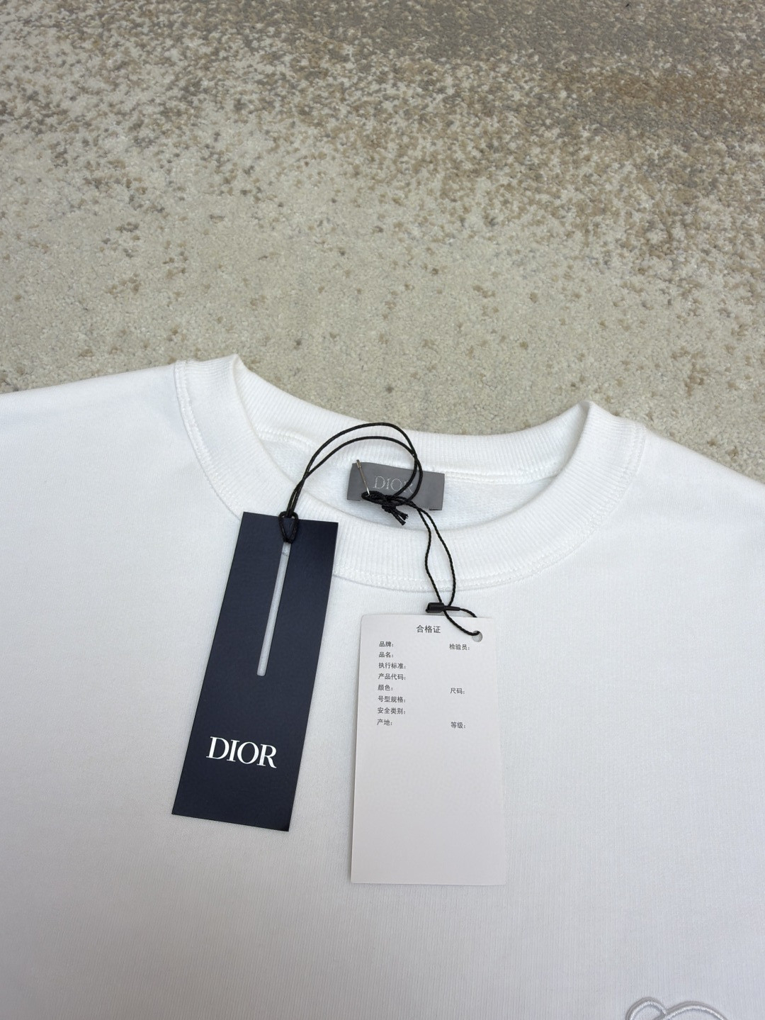 DIOR 迪奥 织缎徽章圆领卫衣 外套 长袖 白色 A7 613J694B0531-C080