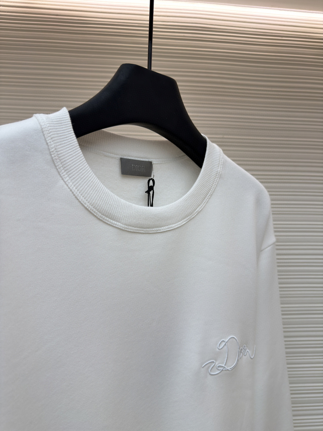 DIOR 迪奥 织缎徽章圆领卫衣 外套 长袖 白色 A7 613J694B0531-C080