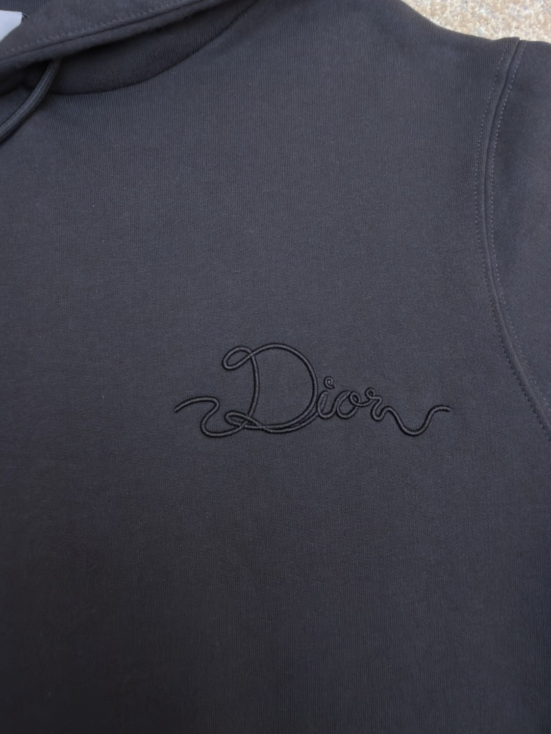 DIOR 迪奥 织缎徽章连帽卫衣 外套 长袖 黑色 B0 613J691C0531-C889