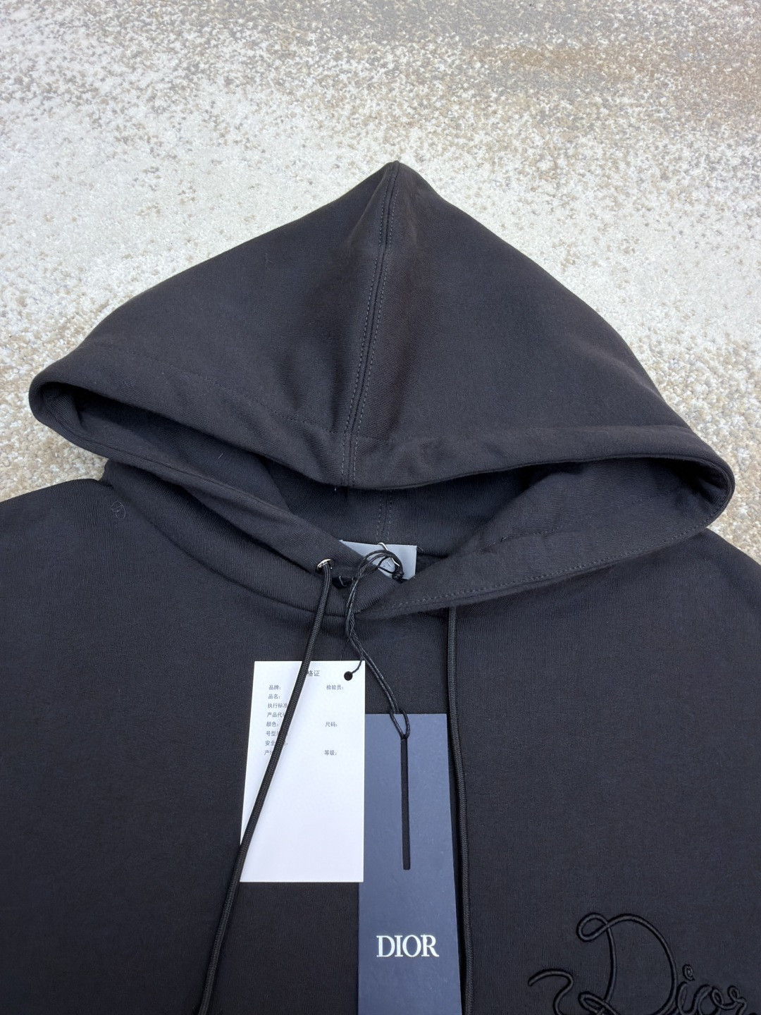 DIOR 迪奥 织缎徽章连帽卫衣 外套 长袖 黑色 B0 613J691C0531-C889