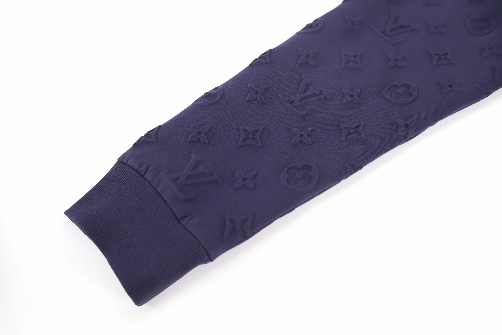 LOUIS VUITTON 路易威登 老花压纹拉链运动外套 夹克 蓝色 B5 1AJB57