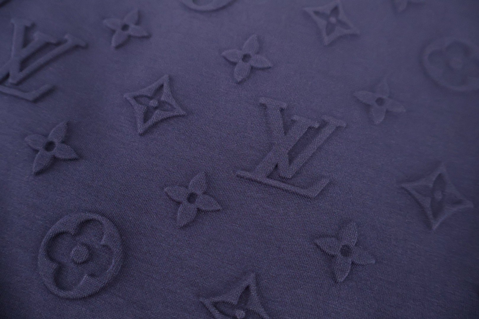 LOUIS VUITTON 路易威登 老花压纹拉链运动外套 夹克 蓝色 B5 1AJB57