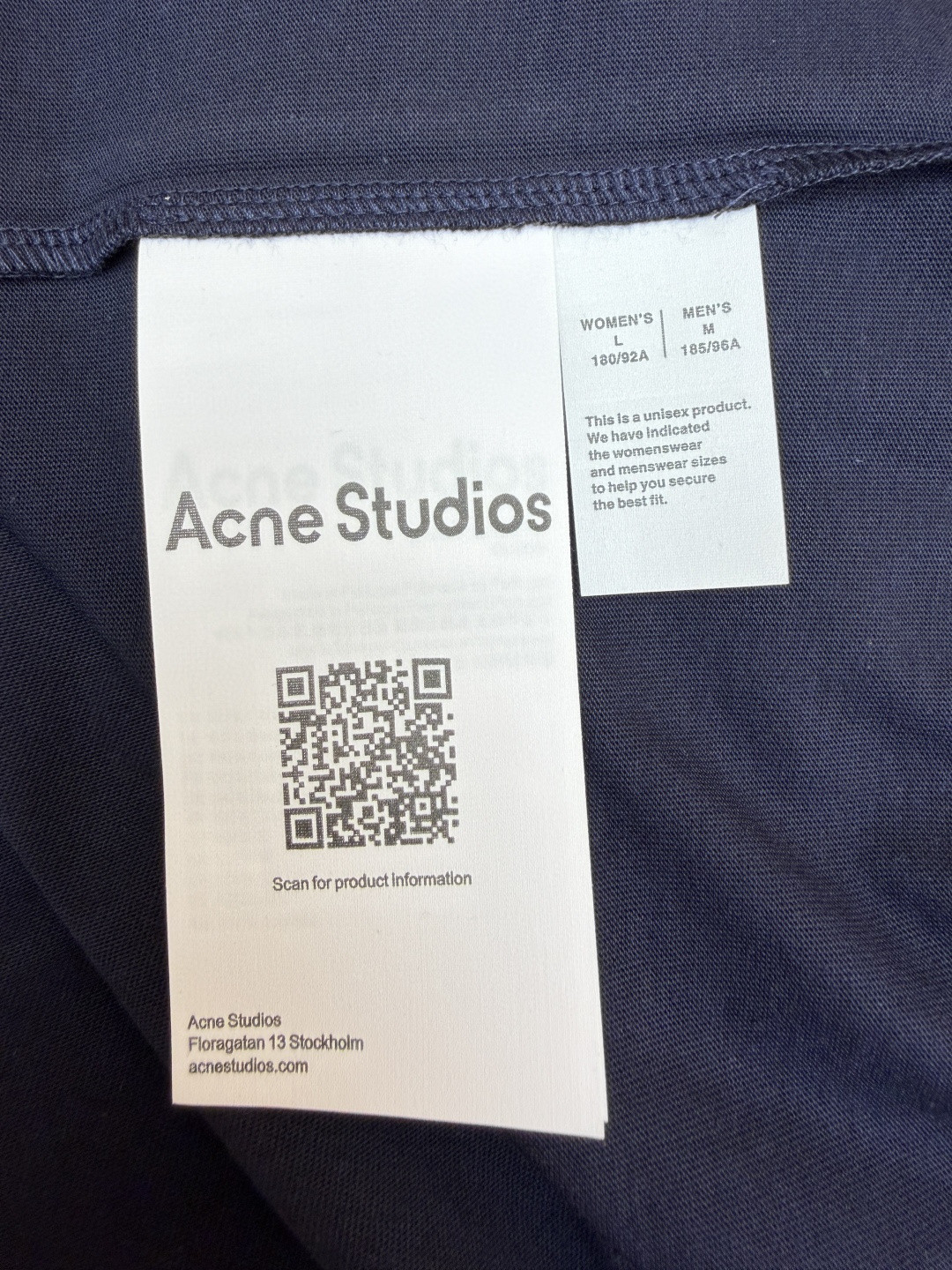 Acne Studios 蝴蝶结徽标印花圆领T恤 短袖 灰色 蓝色 A0 CL0458-885