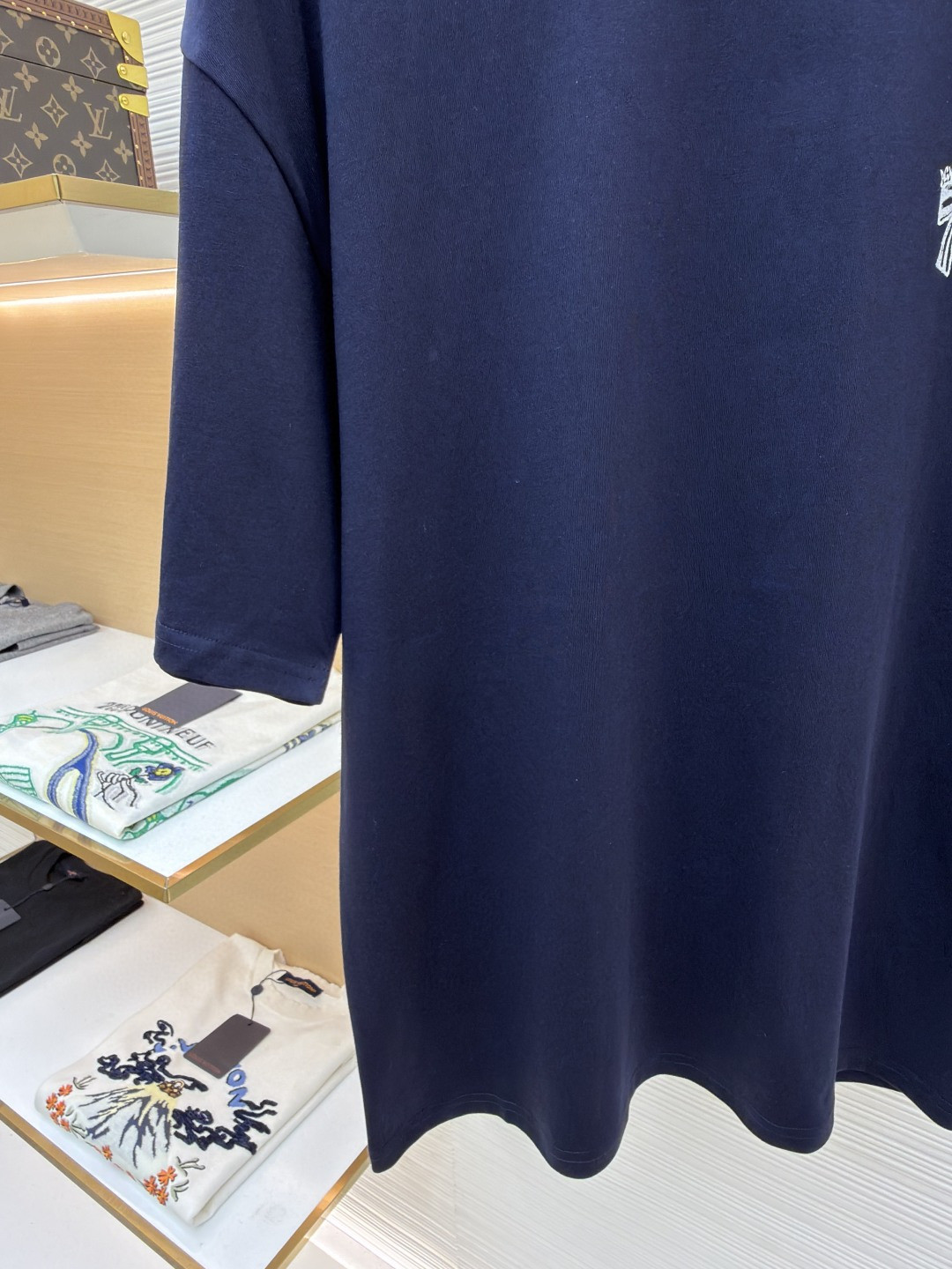 Acne Studios 蝴蝶结徽标印花圆领T恤 短袖 灰色 蓝色 A0 CL0458-885