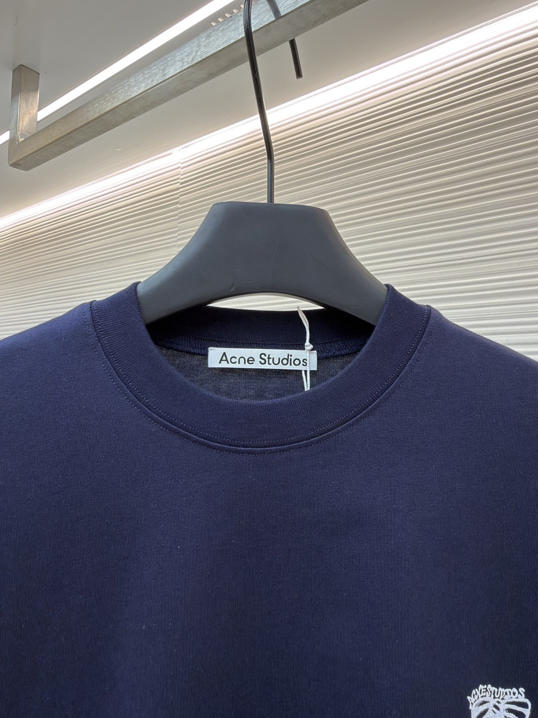 Acne Studios 蝴蝶结徽标印花圆领T恤 短袖 灰色 蓝色 A0 CL0458-885