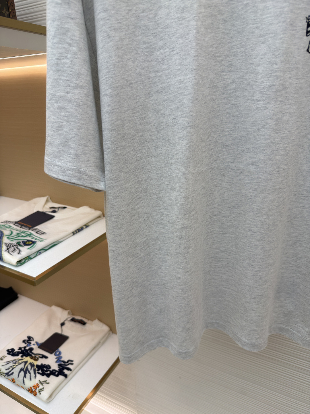 Acne Studios 蝴蝶结徽标印花圆领T恤 短袖 灰色 蓝色 A0 CL0458-885