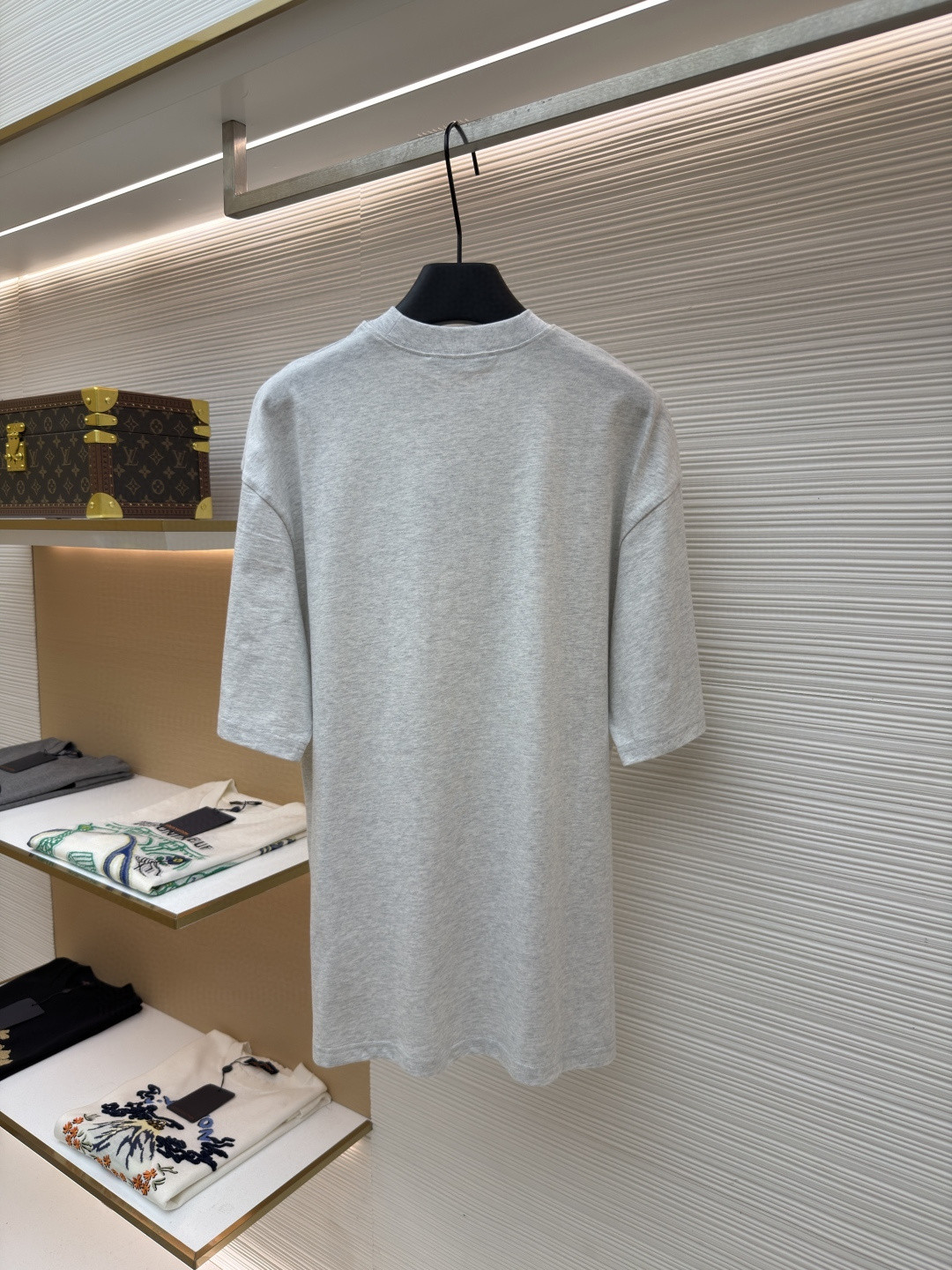 Acne Studios 蝴蝶结徽标印花圆领T恤 短袖 灰色 蓝色 A0 CL0458-885