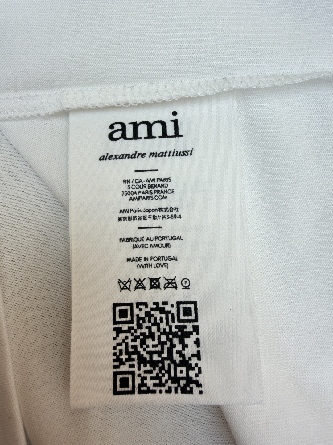 AMIPARIS Ami 爱心刺绣圆领短袖 T恤 夏季 黑色 白色 A0 BFHJ108723-001