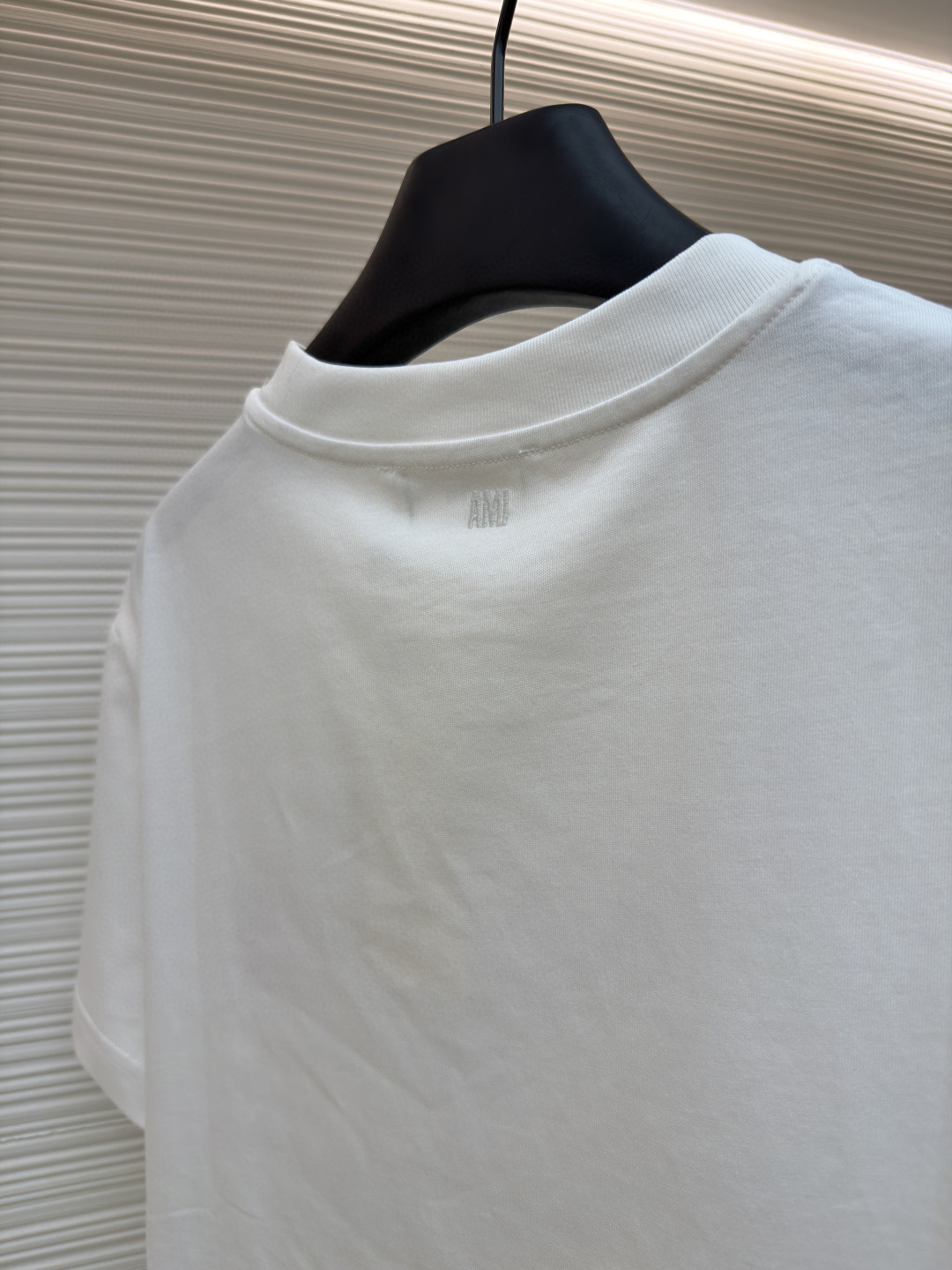 AMIPARIS Ami 爱心刺绣圆领短袖 T恤 夏季 黑色 白色 A0 BFHJ108723-001