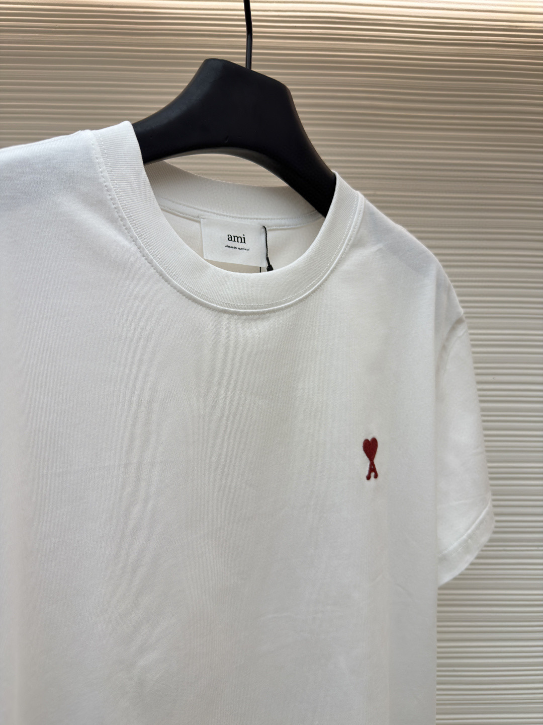 AMIPARIS Ami 爱心刺绣圆领短袖 T恤 夏季 黑色 白色 A0 BFHJ108723-001