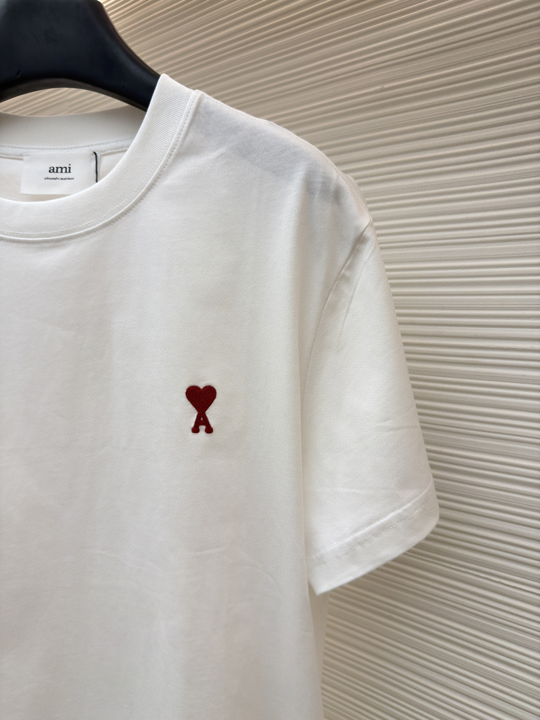 AMIPARIS Ami 爱心刺绣圆领短袖 T恤 夏季 黑色 白色 A0 BFHJ108723-001