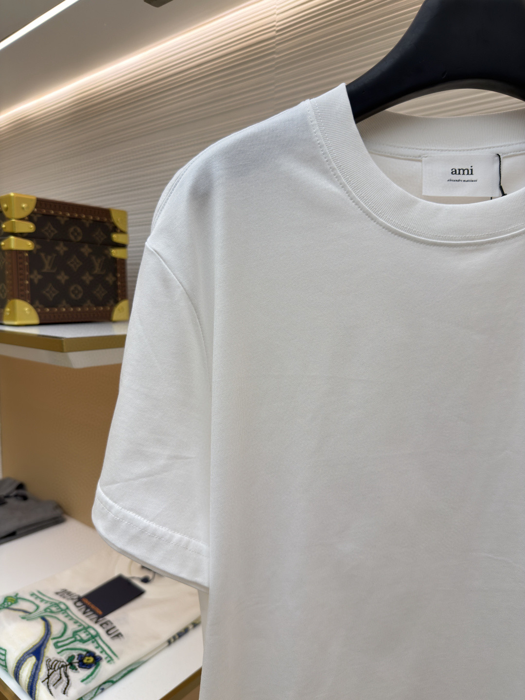 AMIPARIS Ami 爱心刺绣圆领短袖 T恤 夏季 黑色 白色 A0 BFHJ108723-001