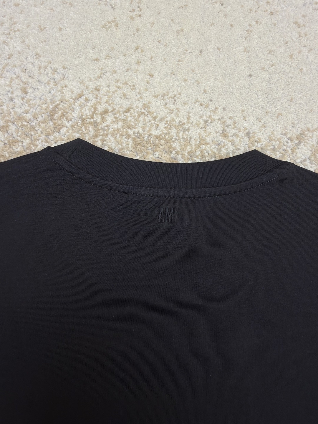 AMIPARIS Ami 爱心刺绣圆领短袖 T恤 夏季 黑色 白色 A0 BFHJ108723-001