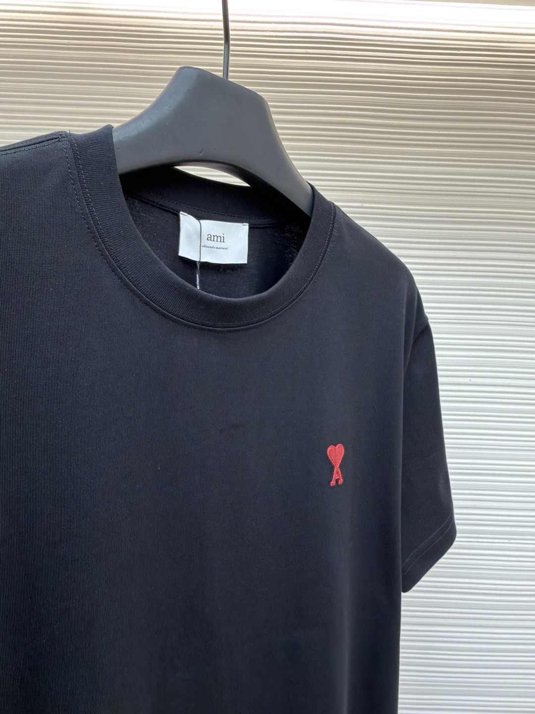 AMIPARIS Ami 爱心刺绣圆领短袖 T恤 夏季 黑色 白色 A0 BFHJ108723-001