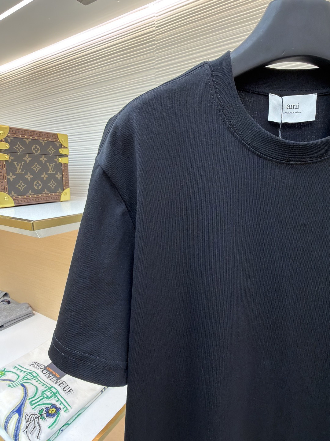 AMIPARIS Ami 爱心刺绣圆领短袖 T恤 夏季 黑色 白色 A0 BFHJ108723-001