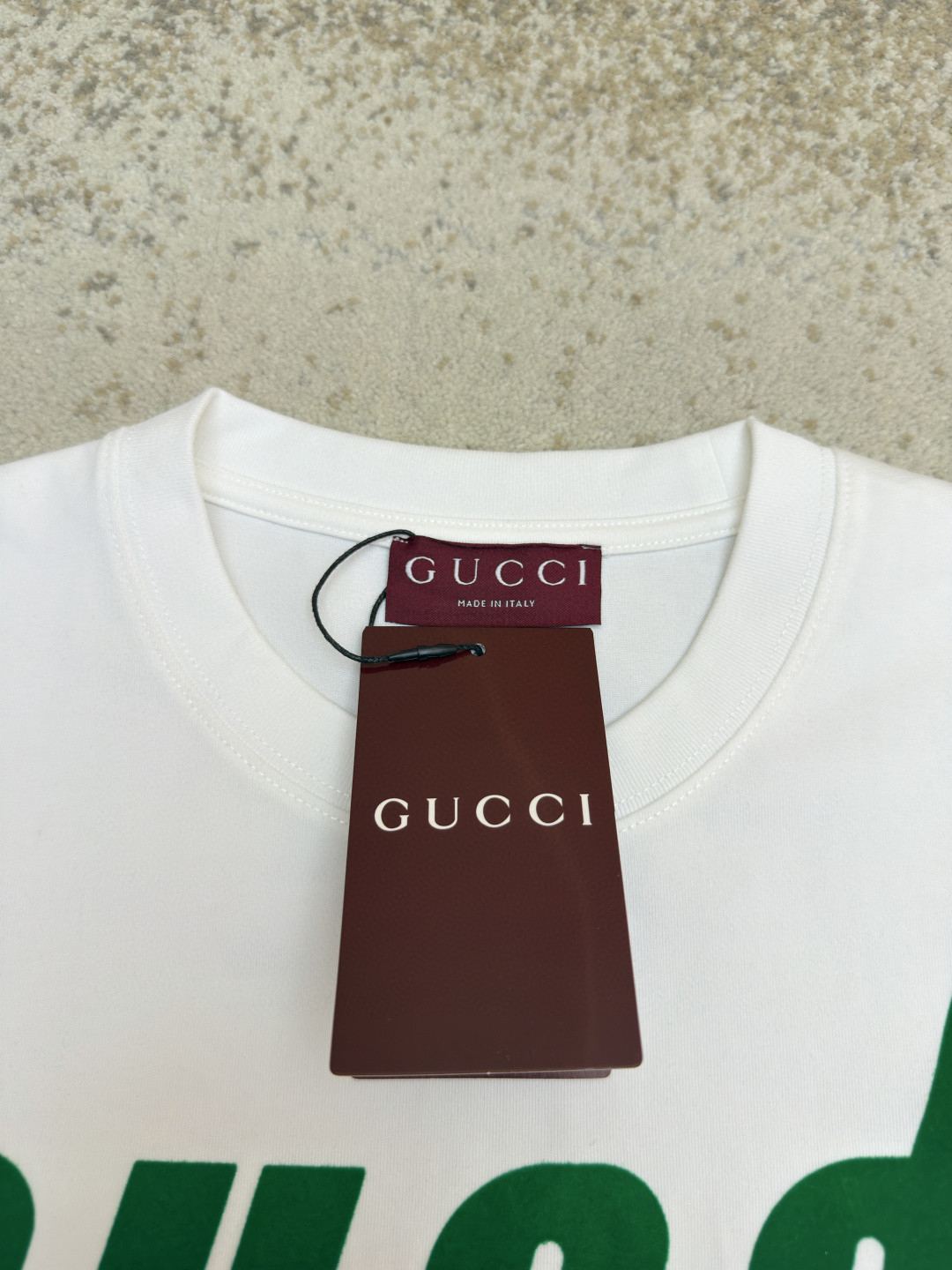 GUCCI 古驰 锋刃字母logo印花 短袖 T恤 圆领 套头 夏季 白色（绿粉） 白色（绿红）A0 565806-XJAZY-9037