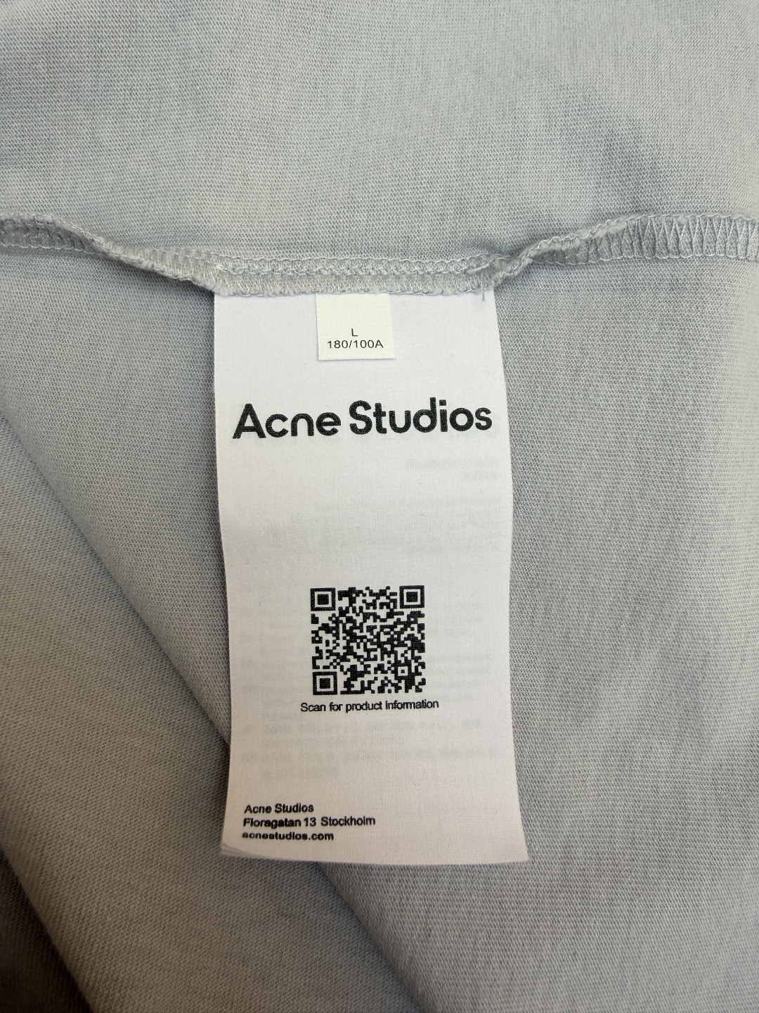 Acne Studios 复古效果分层假两件徽标T恤 打底衫 长袖 白色 黑色 A5 CL0422-228