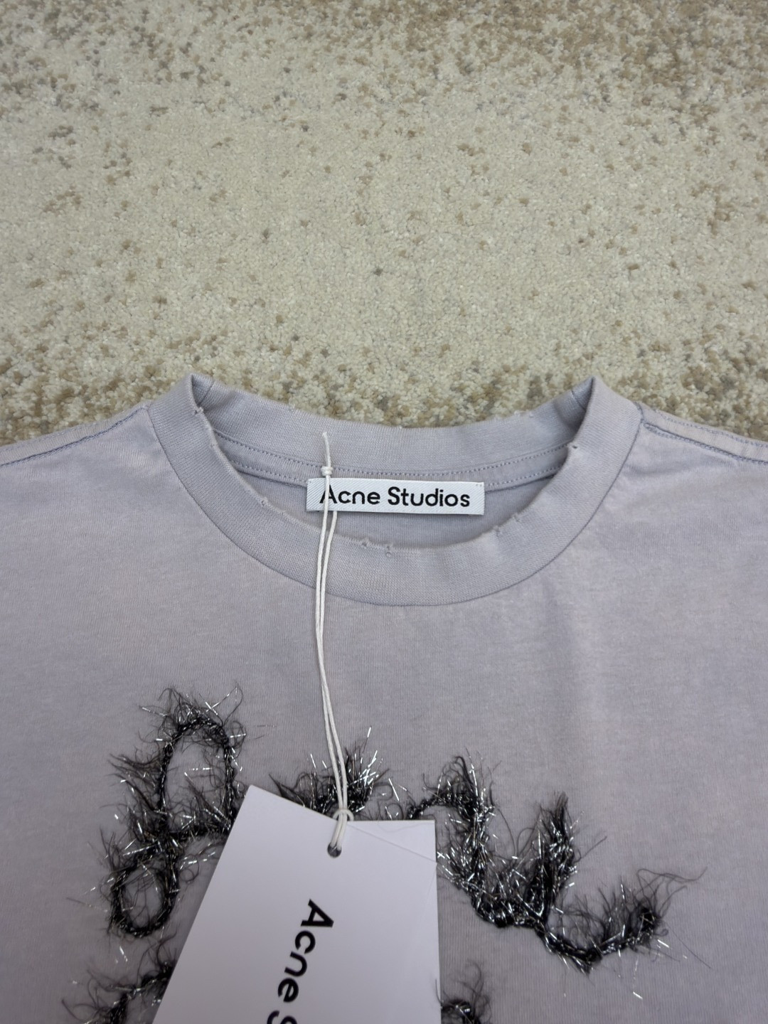 Acne Studios 复古效果分层假两件徽标T恤 打底衫 长袖 白色 黑色 A5 CL0422-228