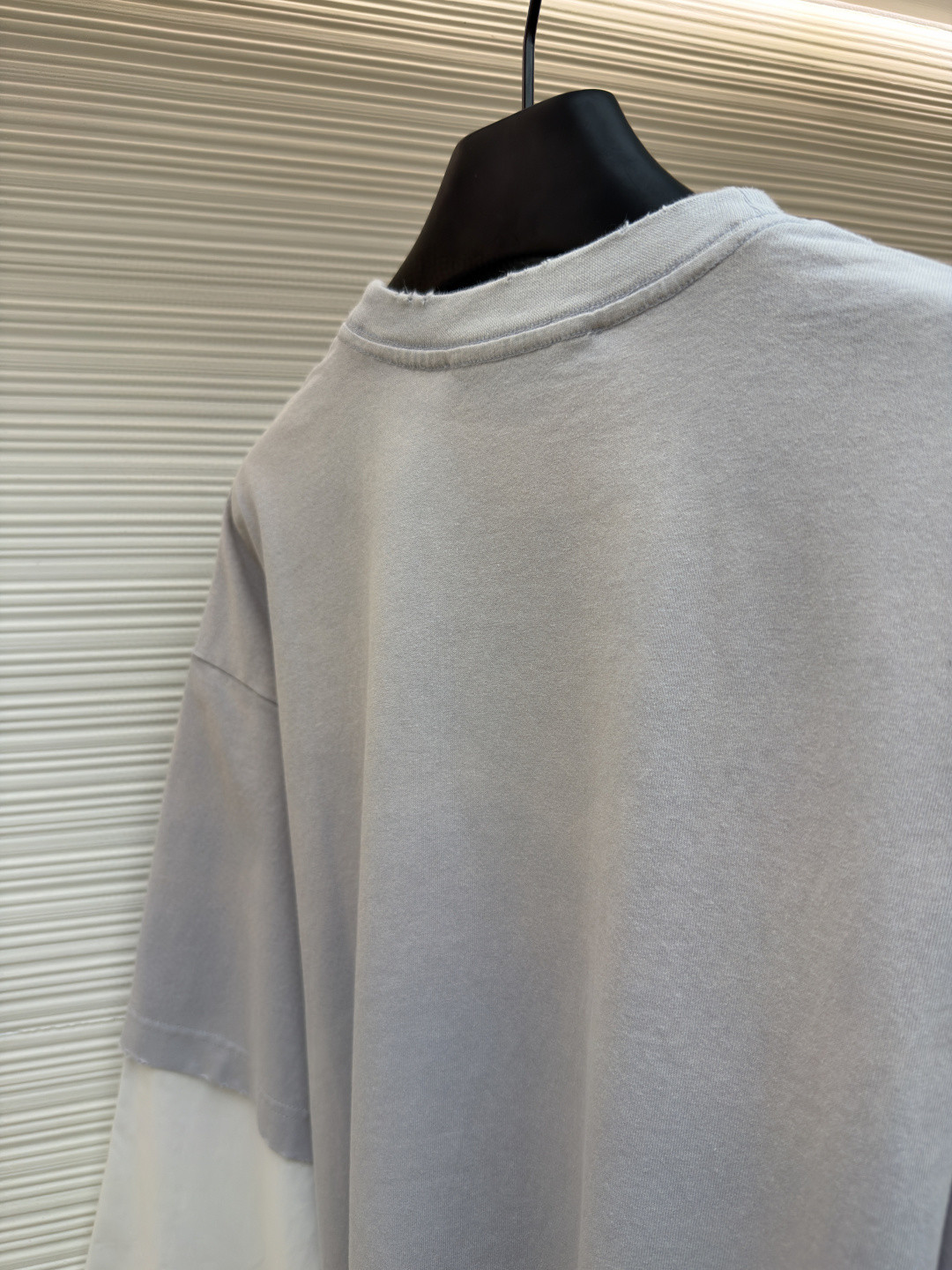 Acne Studios 复古效果分层假两件徽标T恤 打底衫 长袖 白色 黑色 A5 CL0422-228