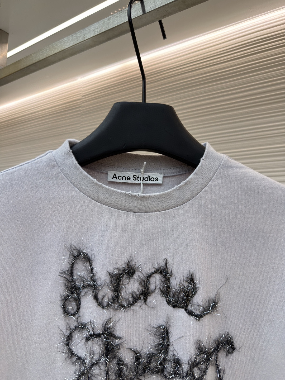 Acne Studios 复古效果分层假两件徽标T恤 打底衫 长袖 白色 黑色 A5 CL0422-228