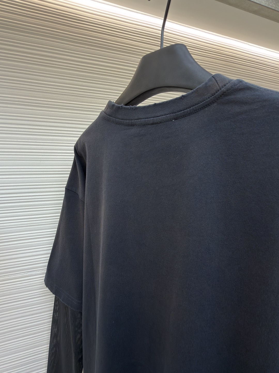 Acne Studios 复古效果分层假两件徽标T恤 打底衫 长袖 白色 黑色 A5 CL0422-228