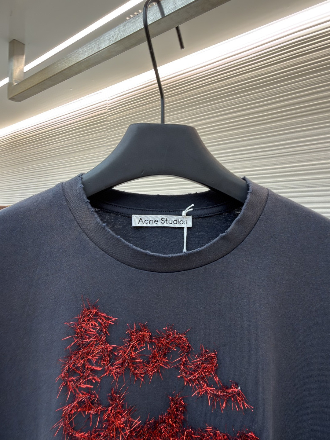 Acne Studios 复古效果分层假两件徽标T恤 打底衫 长袖 白色 黑色 A5 CL0422-228