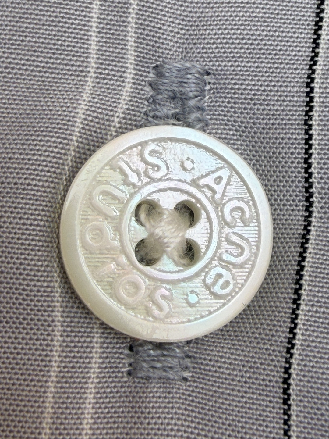 Acne Studios 标签条纹纽扣衬衫 外套 长袖 B0 BB0698-AM4