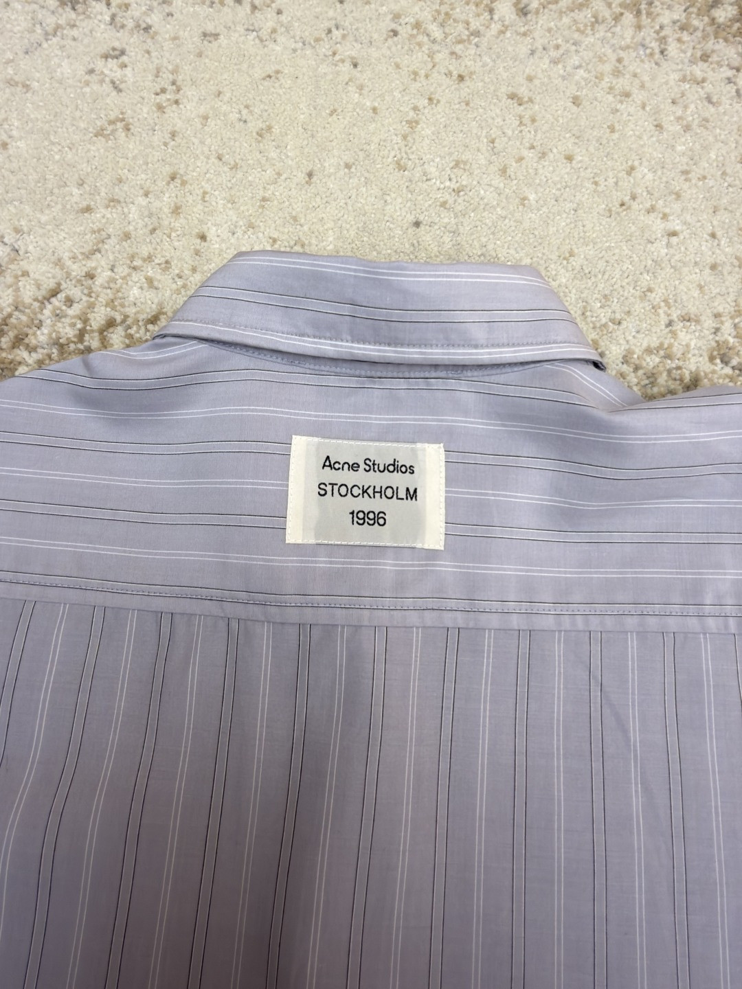 Acne Studios 标签条纹纽扣衬衫 外套 长袖 B0 BB0698-AM4