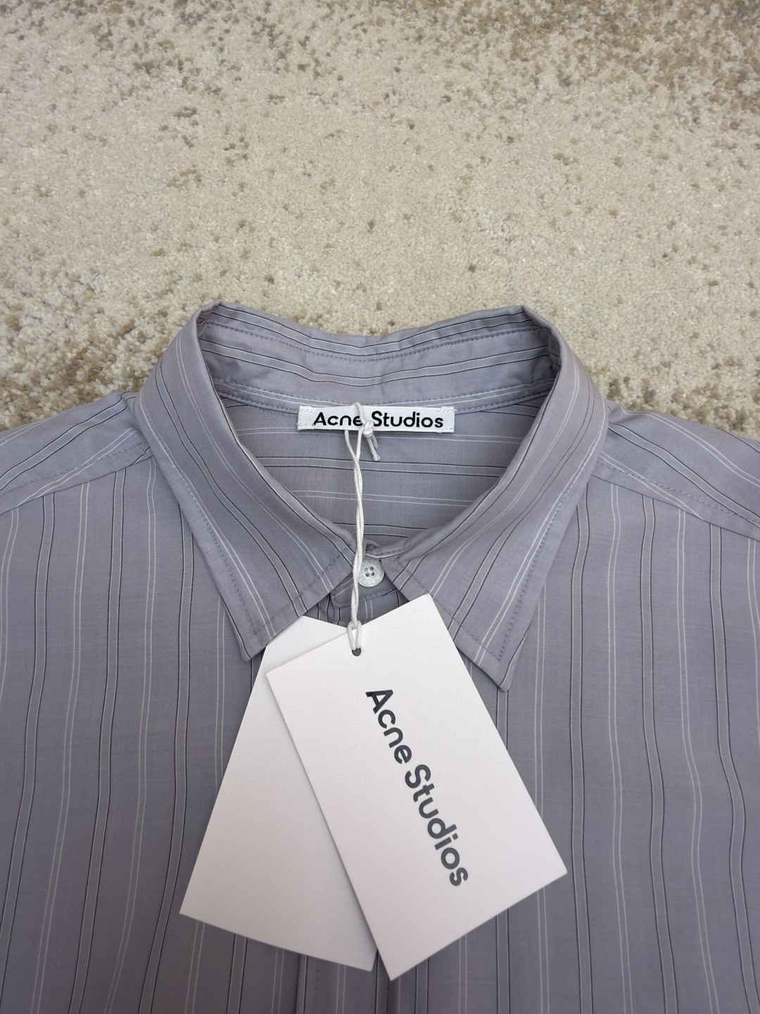 Acne Studios 标签条纹纽扣衬衫 外套 长袖 B0 BB0698-AM4