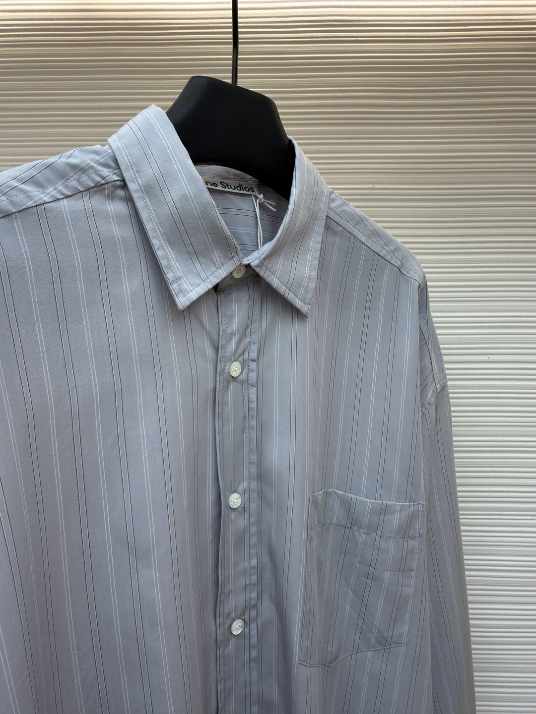 Acne Studios 标签条纹纽扣衬衫 外套 长袖 B0 BB0698-AM4