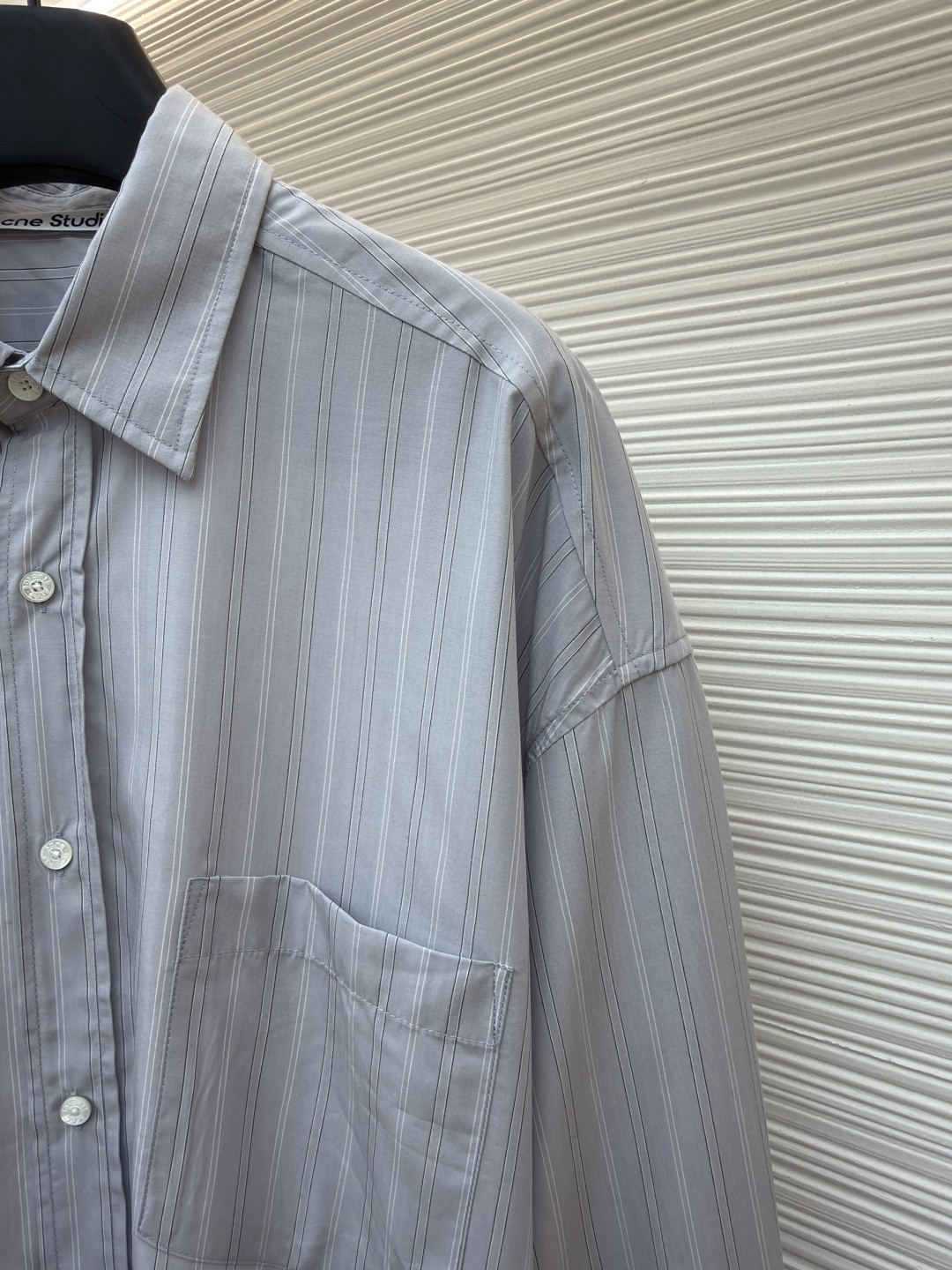 Acne Studios 标签条纹纽扣衬衫 外套 长袖 B0 BB0698-AM4