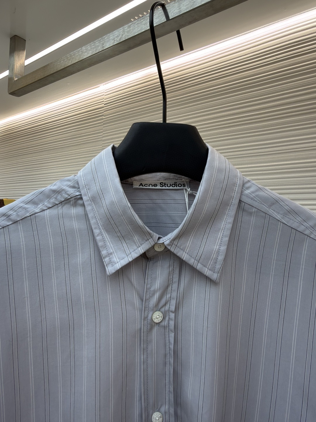 Acne Studios 标签条纹纽扣衬衫 外套 长袖 B0 BB0698-AM4