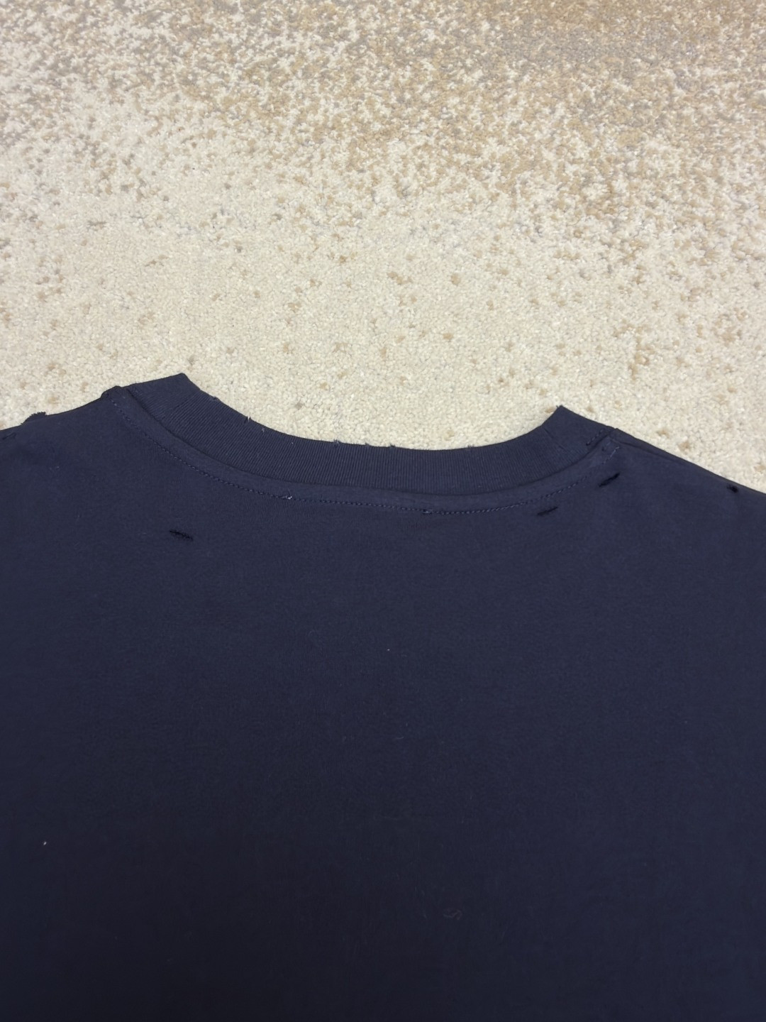 Acne Studios 纽扣徽标印花假两件圆领T恤 打底衫 长袖 蓝色 A5 CL0431-833