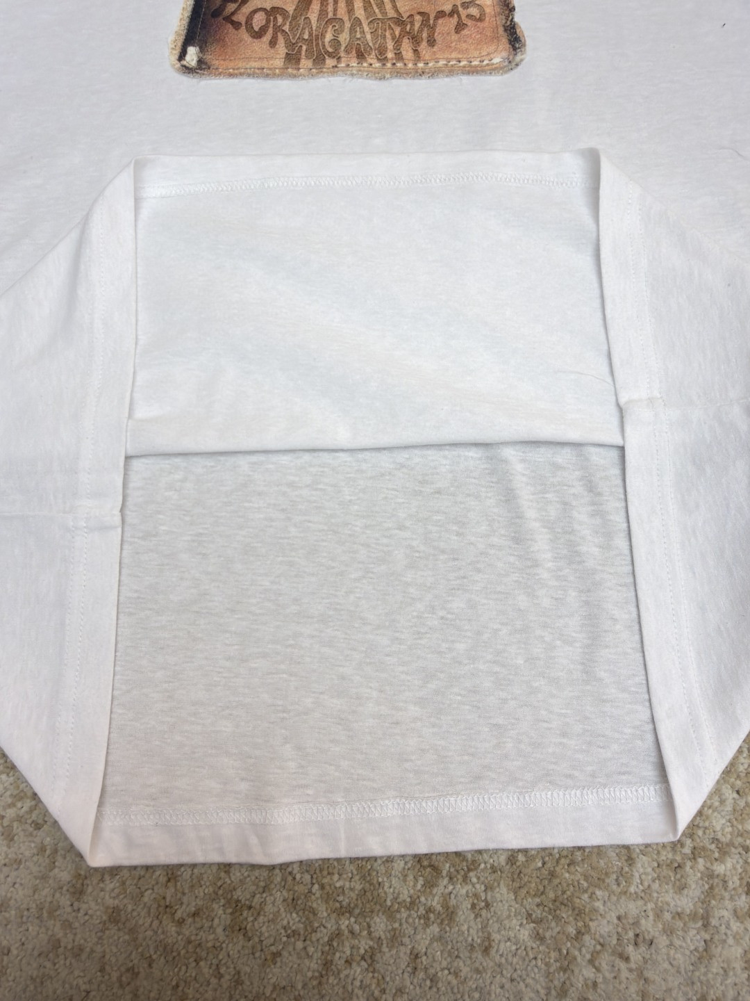 Acne Studios 复古数码蝴蝶结印花圆领T恤 打底衫 长袖 白色 A2 CL0343-DC6