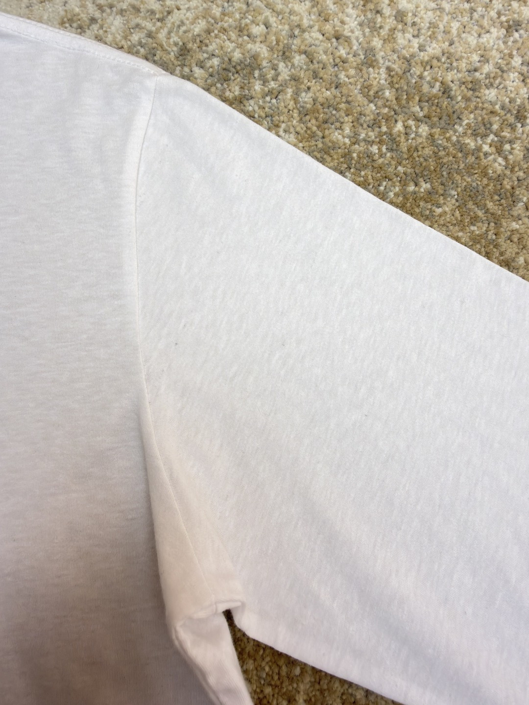 Acne Studios 复古数码蝴蝶结印花圆领T恤 打底衫 长袖 白色 A2 CL0343-DC6