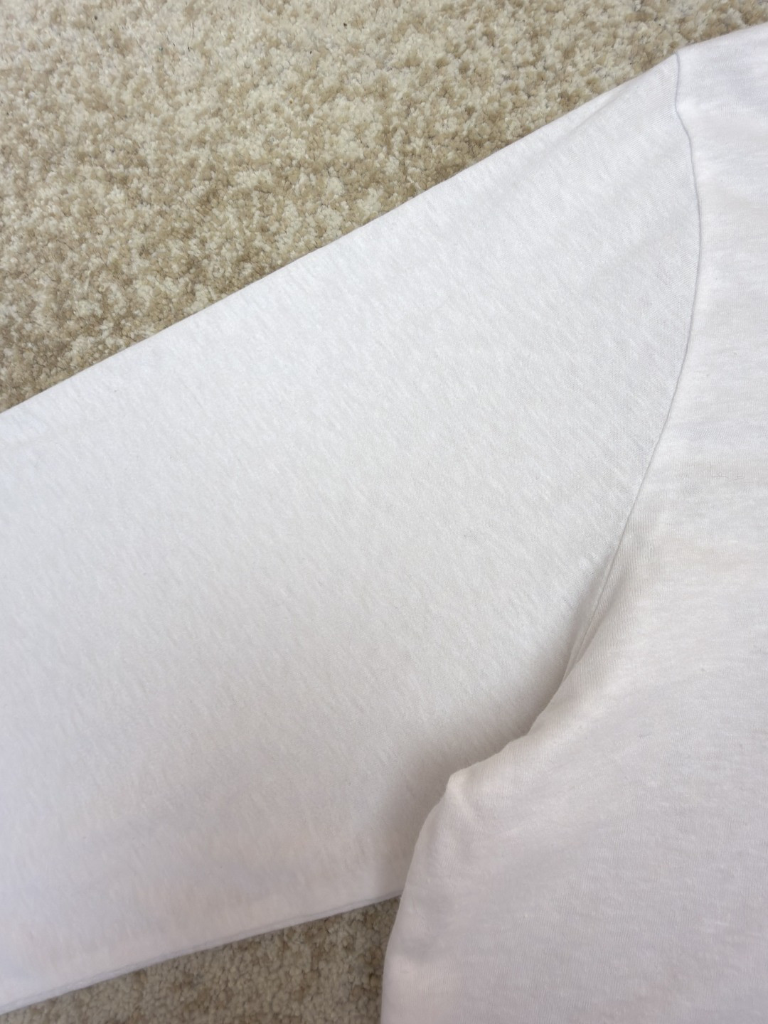 Acne Studios 复古数码蝴蝶结印花圆领T恤 打底衫 长袖 白色 A2 CL0343-DC6