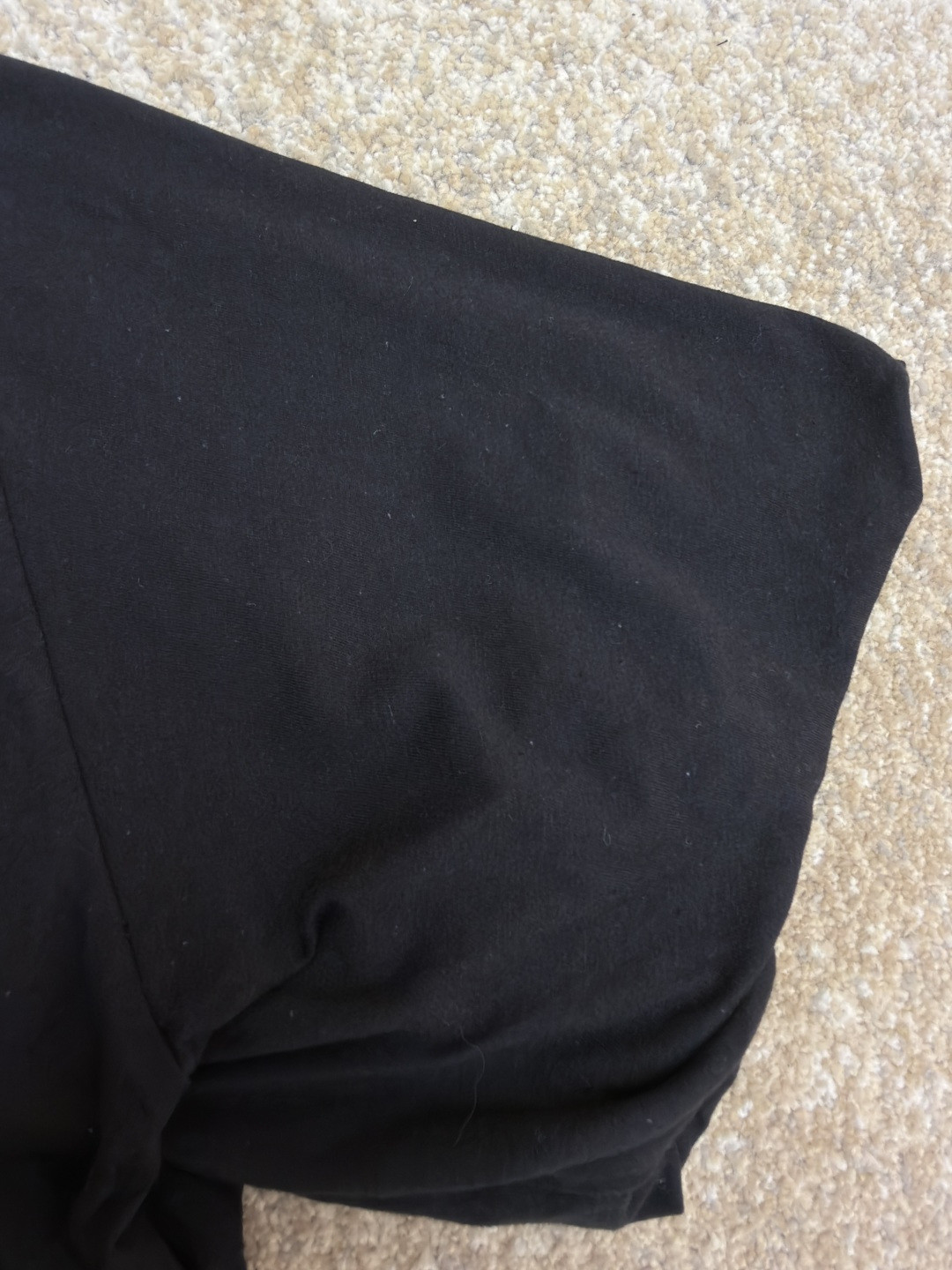 Acne Studios 褶饰花苞廓形简约字母印花落肩七分袖T恤 短袖 黑色 A5 AL0528-900