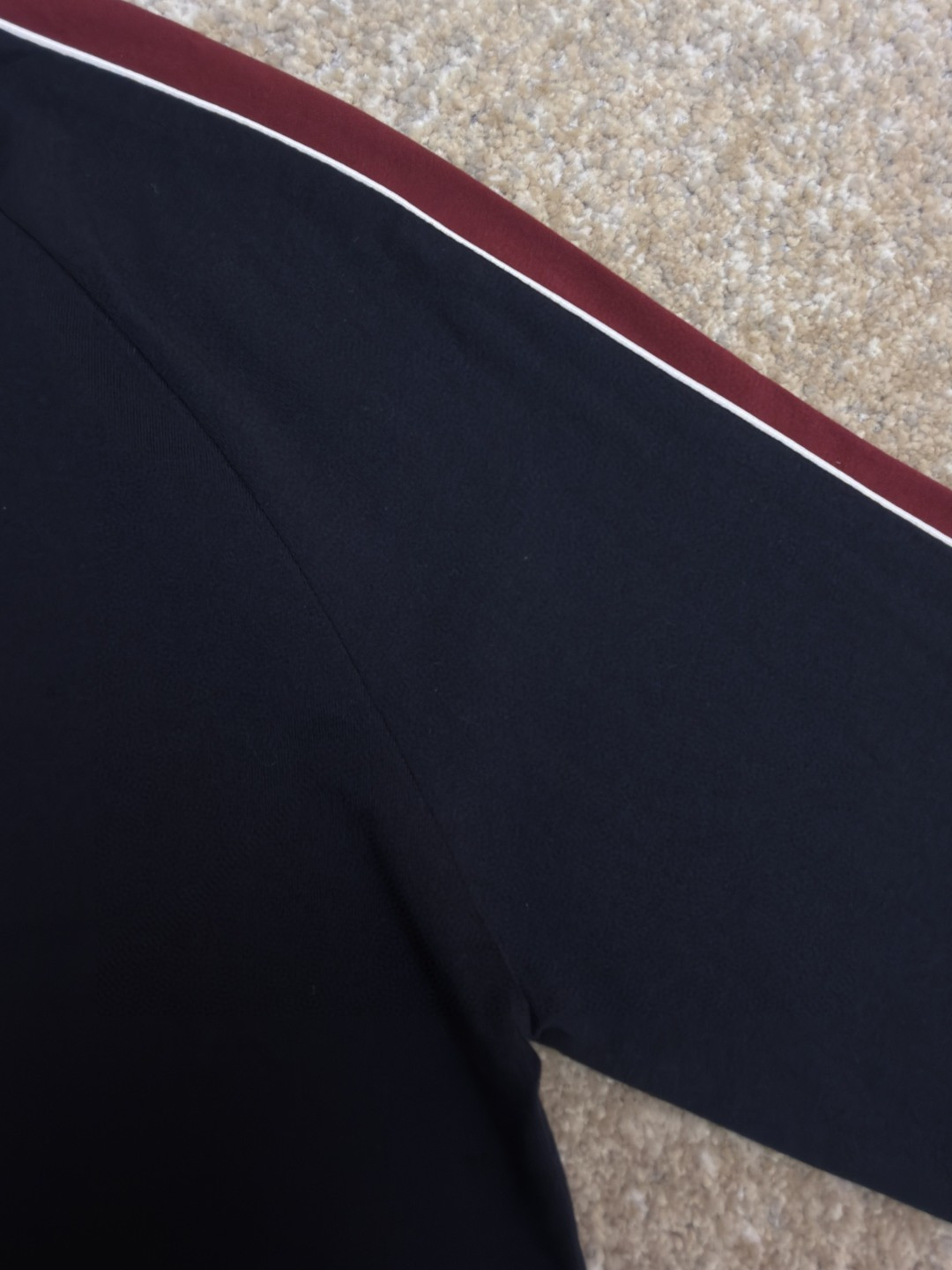 MIU MIU 缪缪 撞色织带长袖T恤 打底衫 女款 蓝色 A5 MJLA24-182D-F0X58-S-OOO