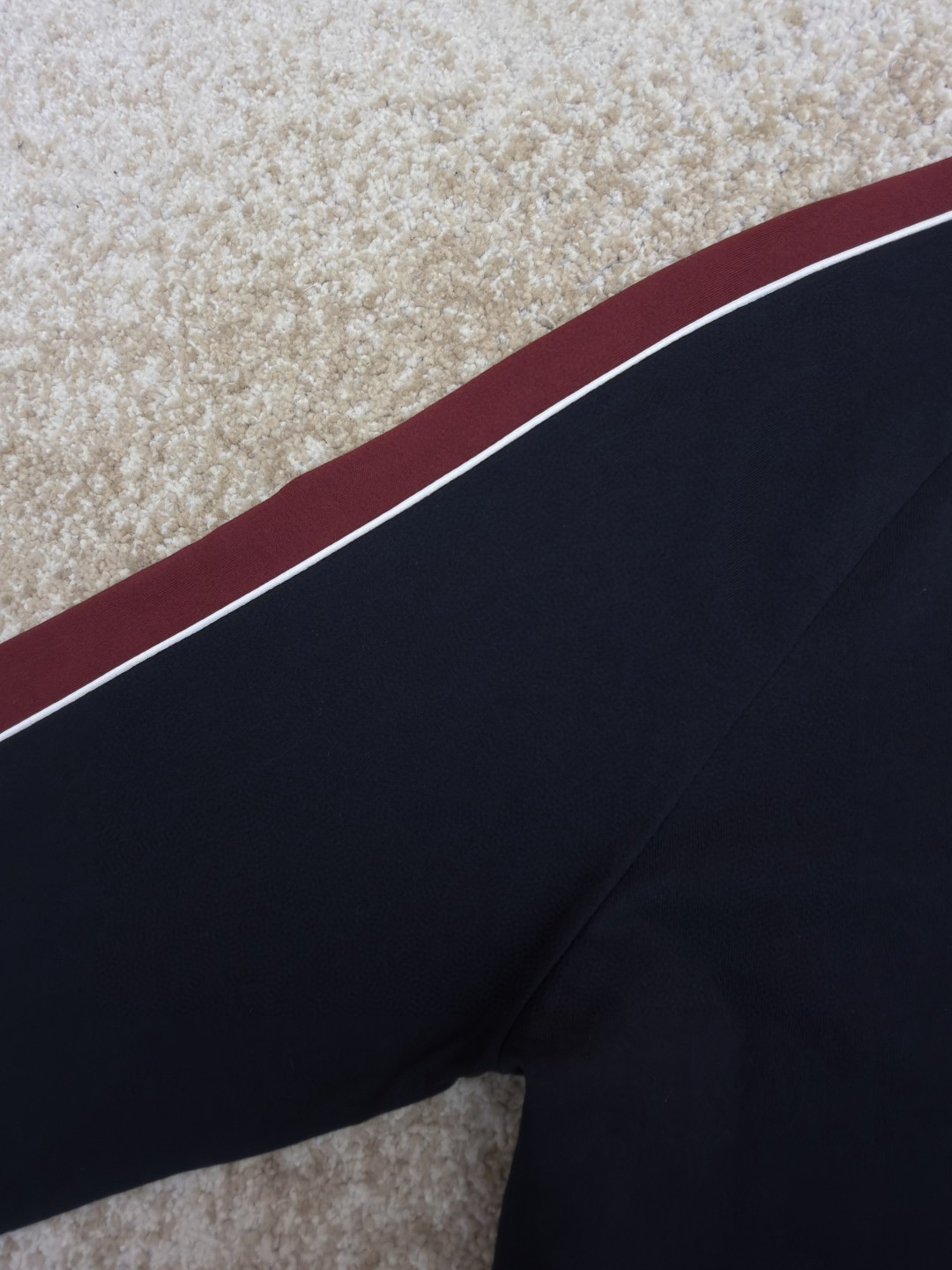 MIU MIU 缪缪 撞色织带长袖T恤 打底衫 女款 蓝色 A5 MJLA24-182D-F0X58-S-OOO