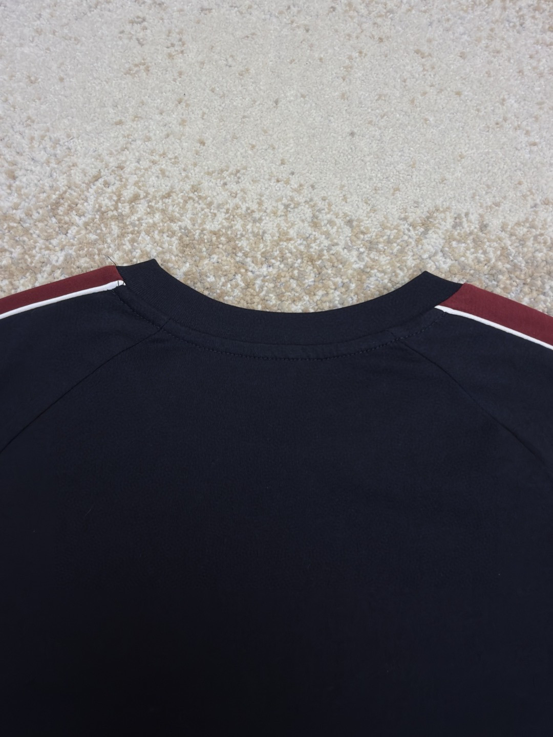 MIU MIU 缪缪 撞色织带长袖T恤 打底衫 女款 蓝色 A5 MJLA24-182D-F0X58-S-OOO