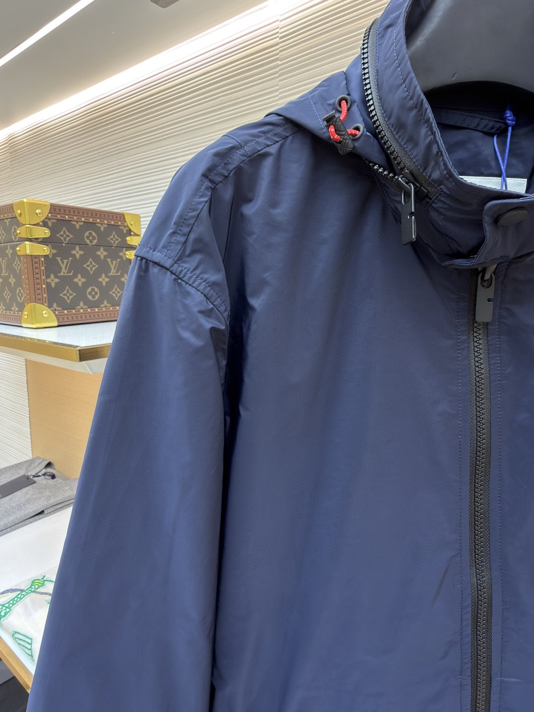 Burberry 巴宝莉 战马绣花拉链连帽夹克 长袖 外套 蓝色 B0