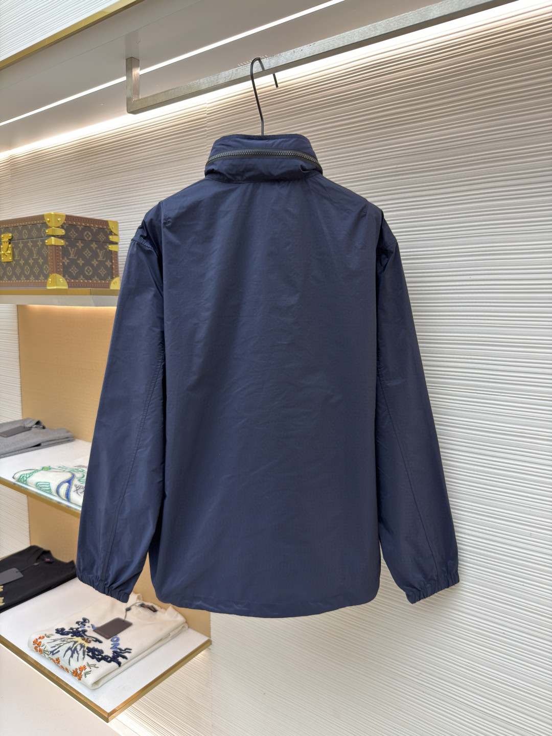 Burberry 巴宝莉 战马绣花拉链连帽夹克 长袖 外套 蓝色 B0