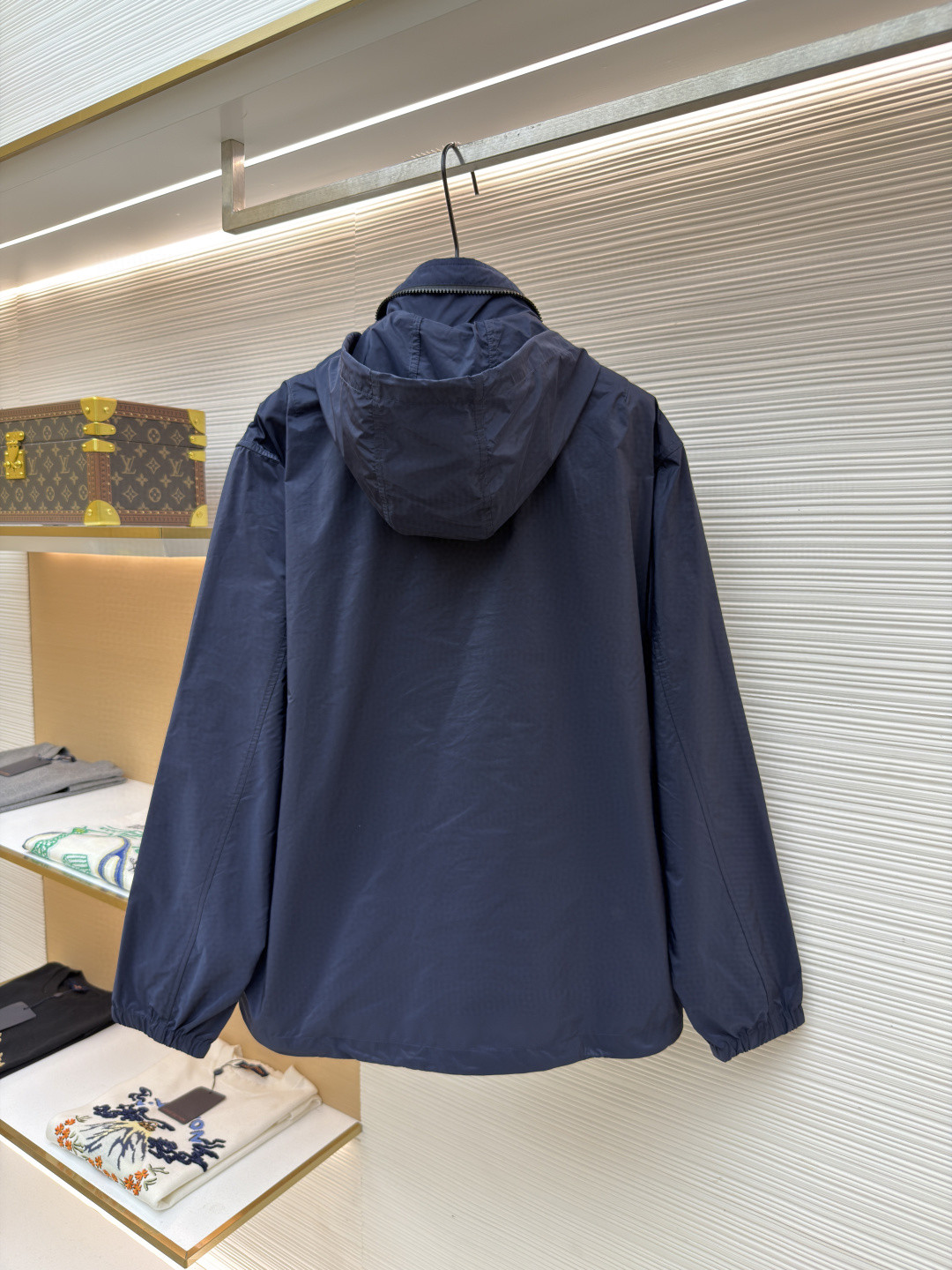 Burberry 巴宝莉 战马绣花拉链连帽夹克 长袖 外套 蓝色 B0