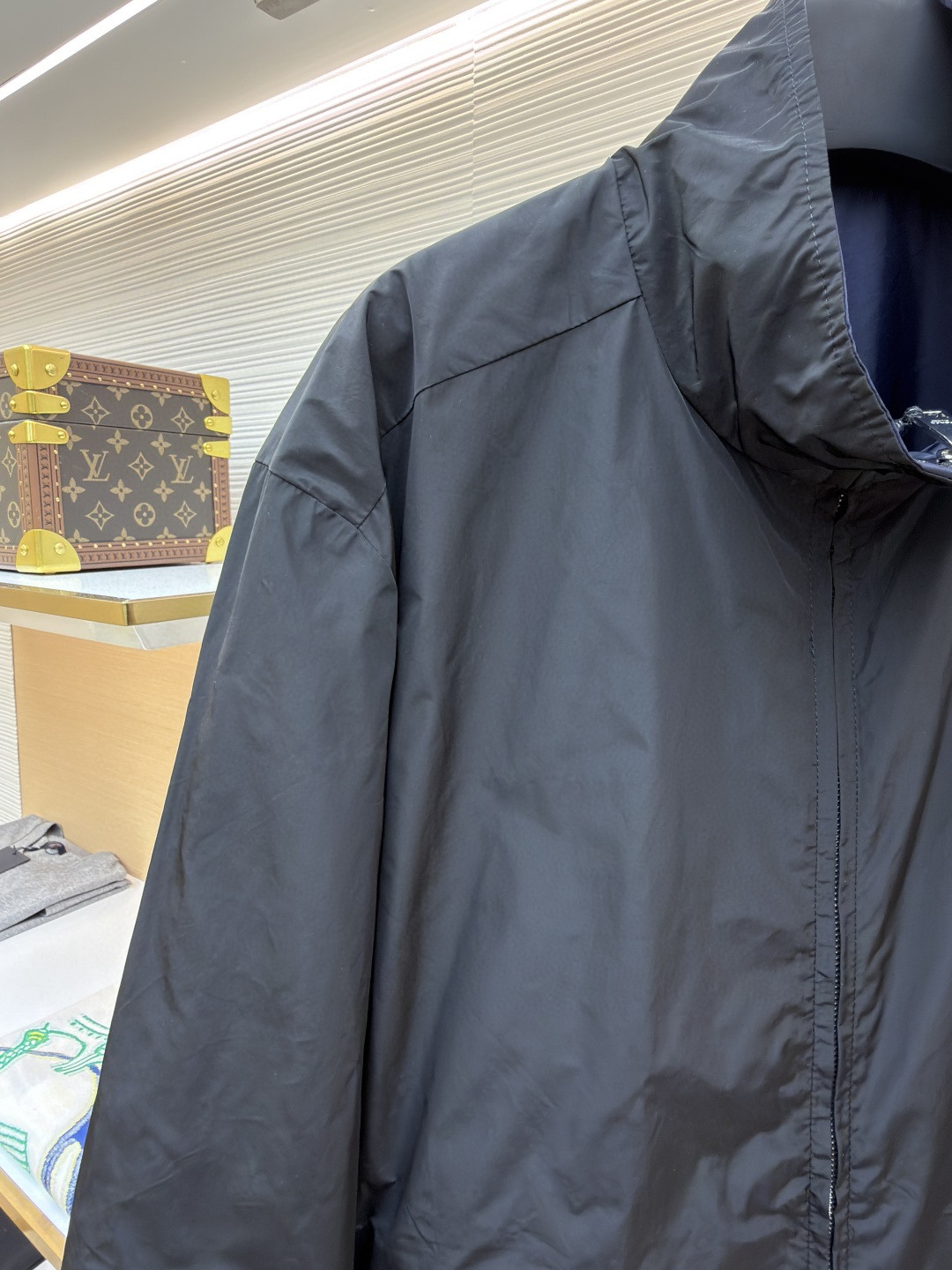 PRADA 普拉达 再生尼龙双面两穿拉链立领夹克 外套 长袖 黑色 B0 SGH057-1060-F082P-09