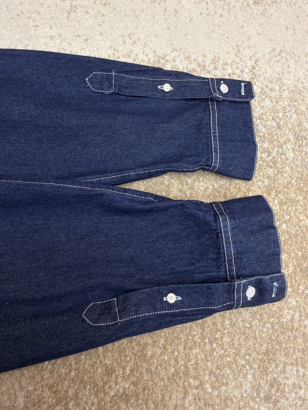 CELINE 赛琳 刺绣logo牛仔衬衫 牛仔衣 外套 夹克 长袖 蓝色 B0 RC0BE2N67-GGG3