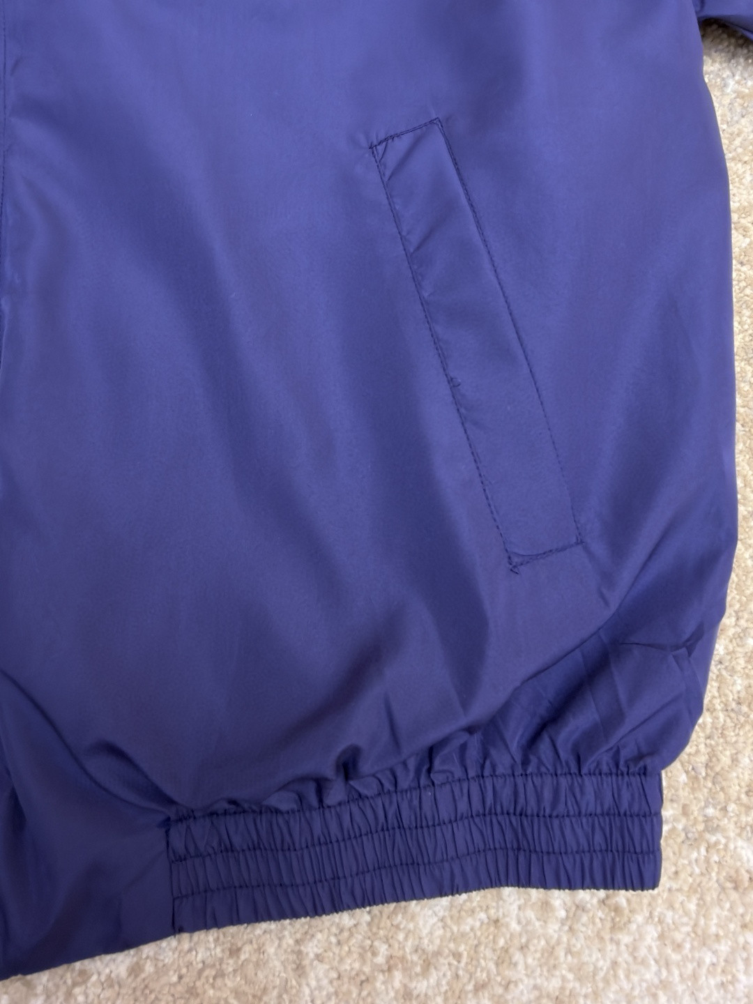 MIU MIU 缪缪 科技府绸束口拉链外套 夹克 长袖 女款 蓝色 B0 ML1461-18VS-F0V41-S-OOO