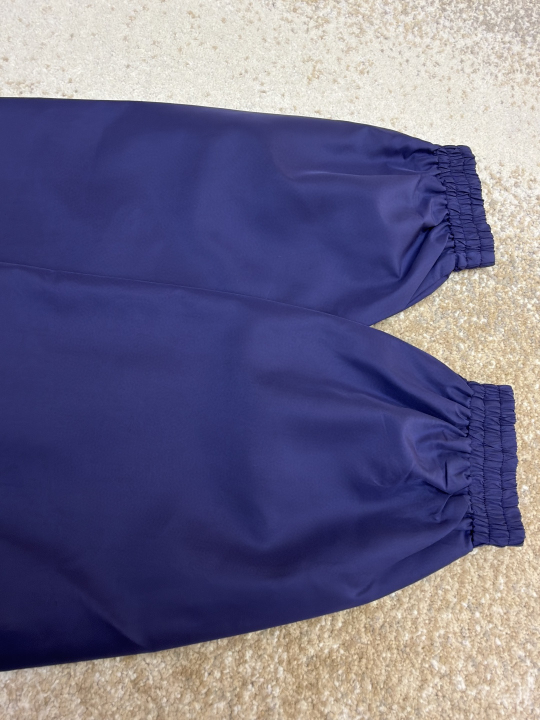 MIU MIU 缪缪 科技府绸束口拉链外套 夹克 长袖 女款 蓝色 B0 ML1461-18VS-F0V41-S-OOO