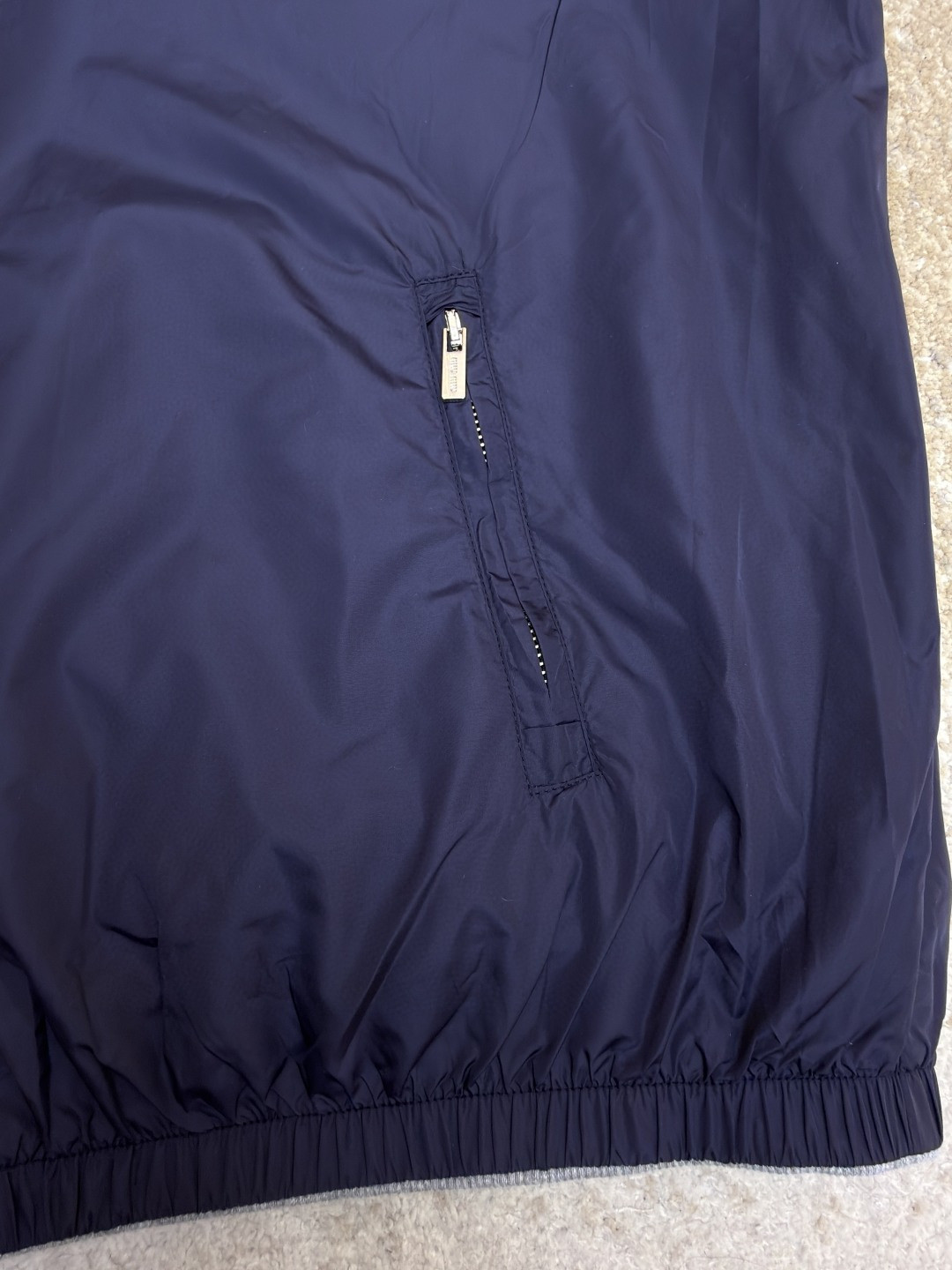 MIU MIU 缪缪 双面两穿logo徽标拉链连帽卫衣 夹克 外套 长袖 蓝色 B0 