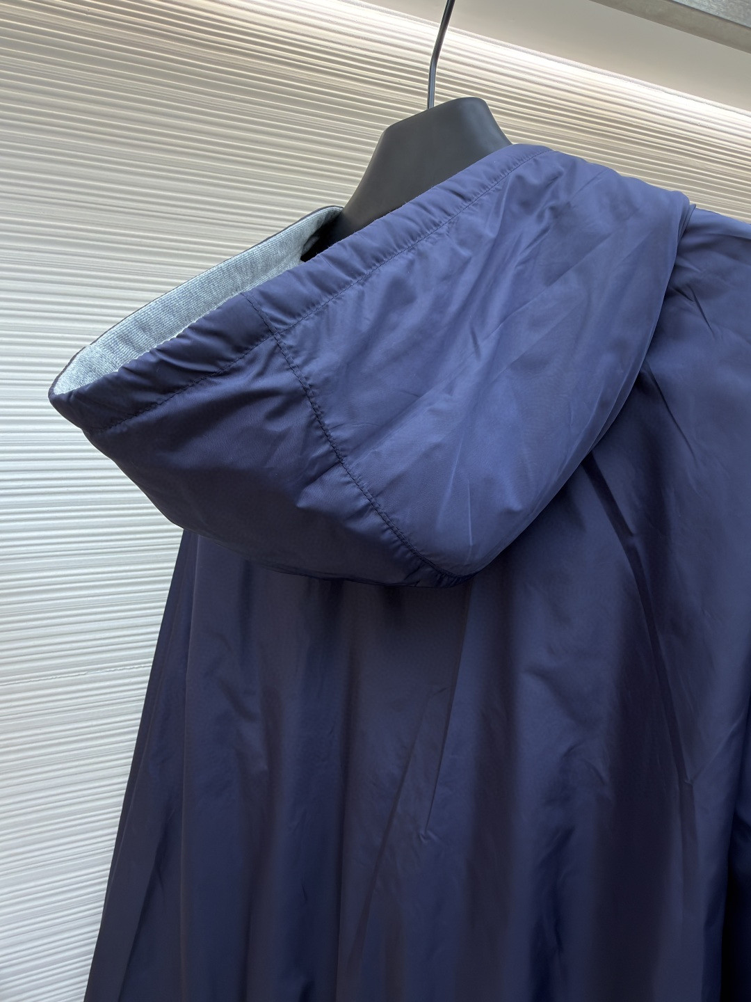 MIU MIU 缪缪 双面两穿logo徽标拉链连帽卫衣 夹克 外套 长袖 蓝色 B0 